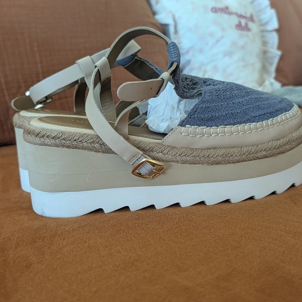 Free People Mornings In Mykonos Platform Wedge Sandals - Picture 6 of 7